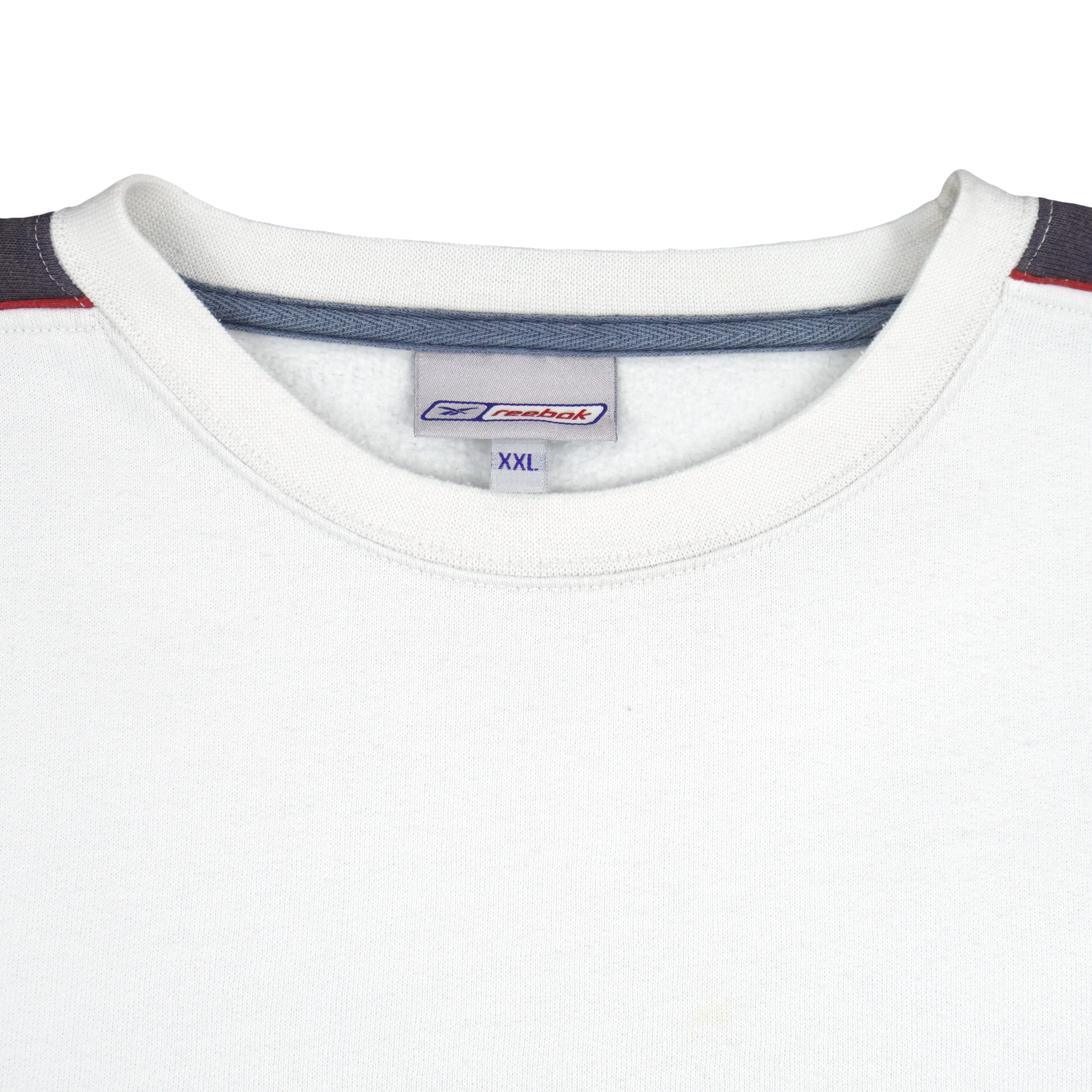 Reebok - White Spell-Out Crew Neck Sweatshirt 1990s XX-Large Vintage Retro