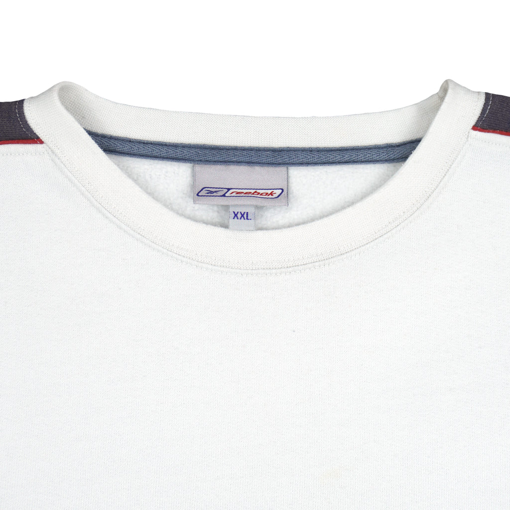 Reebok - White Spell-Out Crew Neck Sweatshirt 1990s XX-Large Vintage Retro