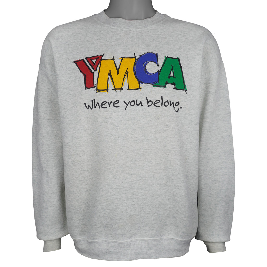 Vintage - YMCA Where You Belong Crew Neck Sweatshirt 1990s Large Vintage Retro