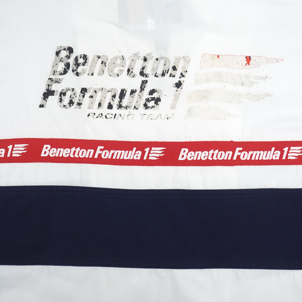 NASCAR - Benetton Formula 1 Racing Team Hooded Jacket 1990s Large Vintage Retro