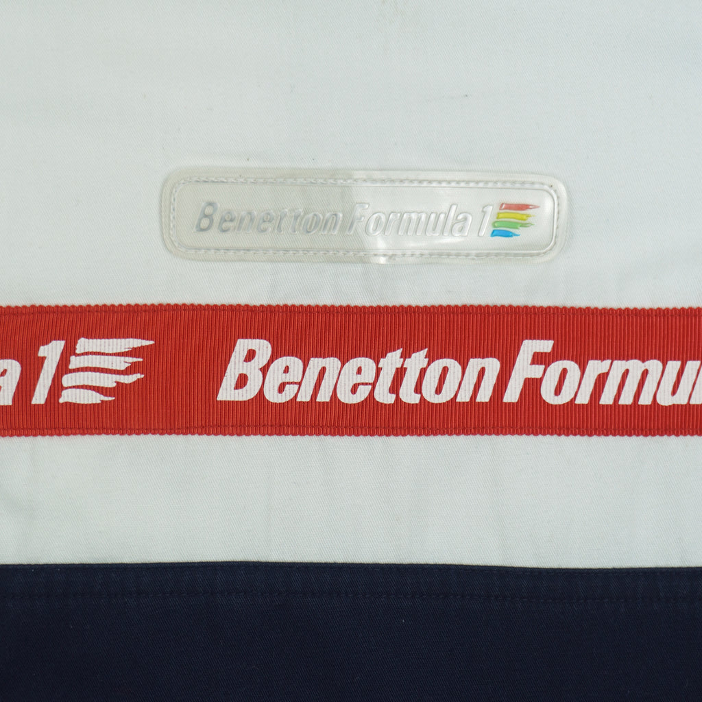 NASCAR - Benetton Formula 1 Racing Team Hooded Jacket 1990s Large Vintage Retro