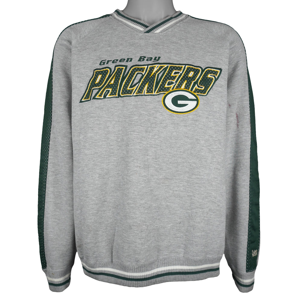 NFL (Lee) - Green Bay Packers Embroidered Crew Neck Sweatshirt 1990s X-Large Vintage Retro Football
