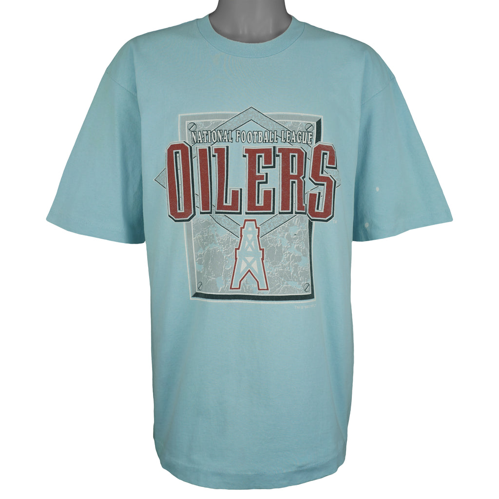 NFL (Competitor) - Houston Oilers Single Stitch T-Shirt 1993 X-Large Vintage Retro Football