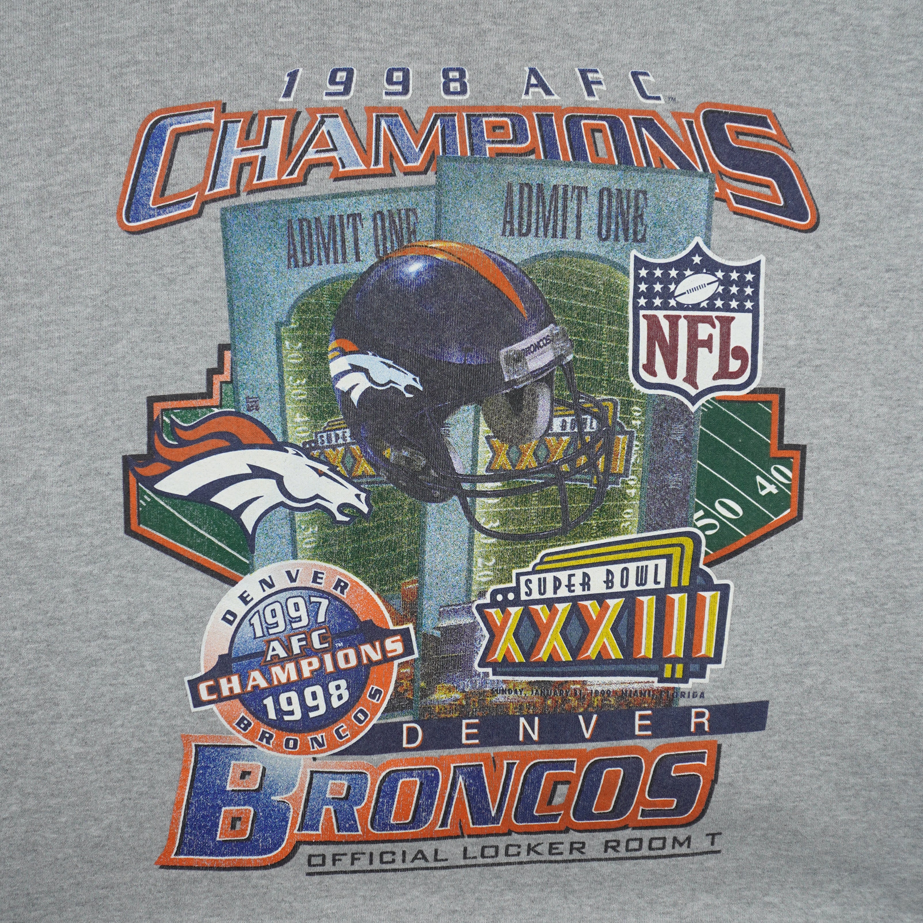 Starter - Denver Broncos Super Bowl XXXIII Champions Sweatshirt 1998 Large Vintage Retro Football