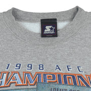 Starter - Denver Broncos Super Bowl XXXIII Champions Sweatshirt 1998 Large Vintage Retro Football