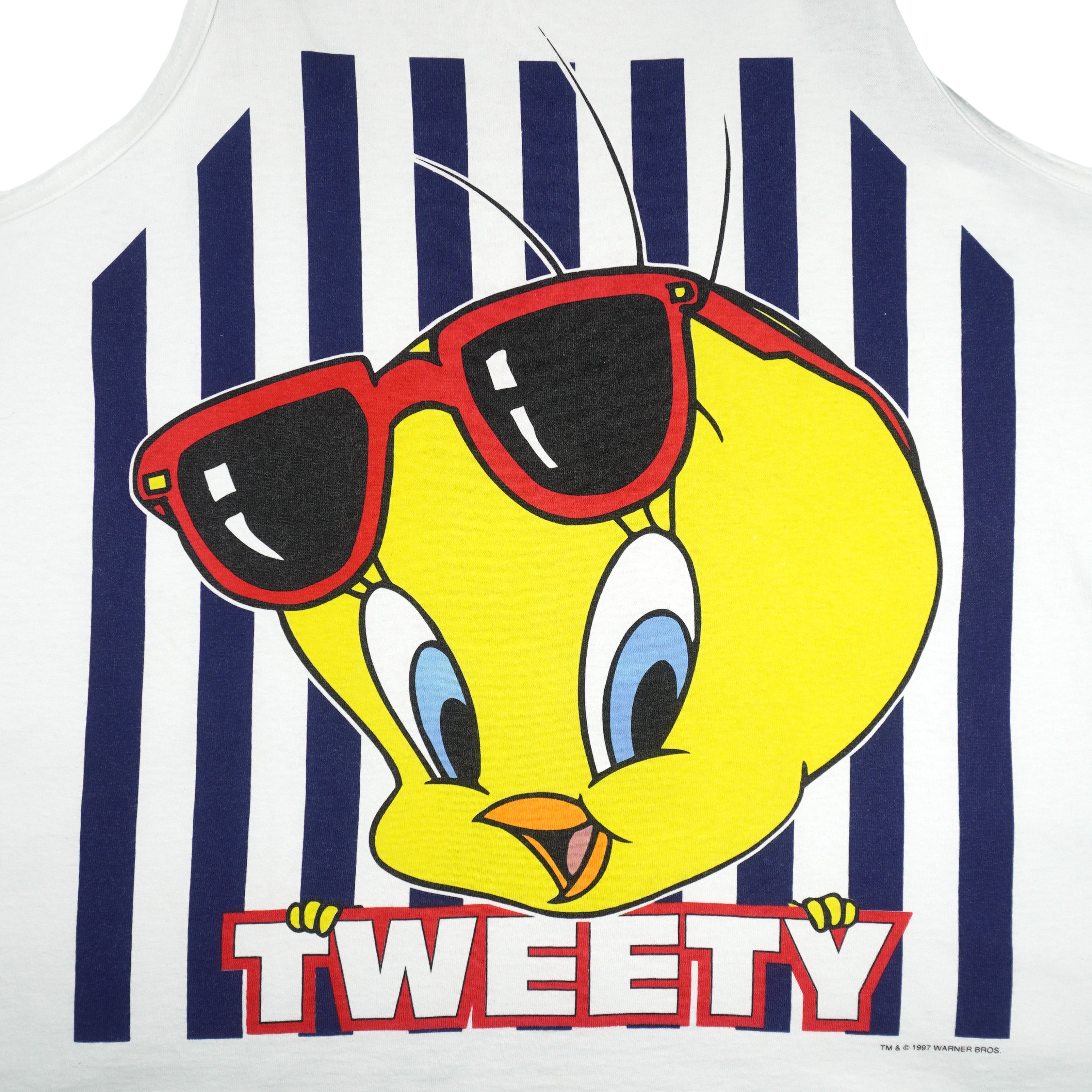 Looney Tune - Tweety Big Spell-Out Sleeveless Shirt 1997 Vintage Retro