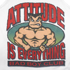 Vintage (Anvil) - Bad Boy Club Attitude Is Everything Spell-Out Sleeveless Shirt 1990s Large Vintage Retro