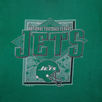 Vintage NFL (Logo 7) - New York Jets Spell-Out T-Shirt 1993 Large in green