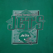 Vintage NFL (Logo 7) - New York Jets Spell-Out T-Shirt 1993 Large in green