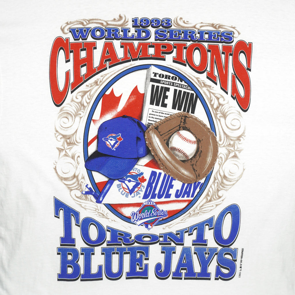 MLB (Hanes) - Toronto Blue Jays World Series Champs T-Shirt 1993 X-Large Vintage Retro Baseball