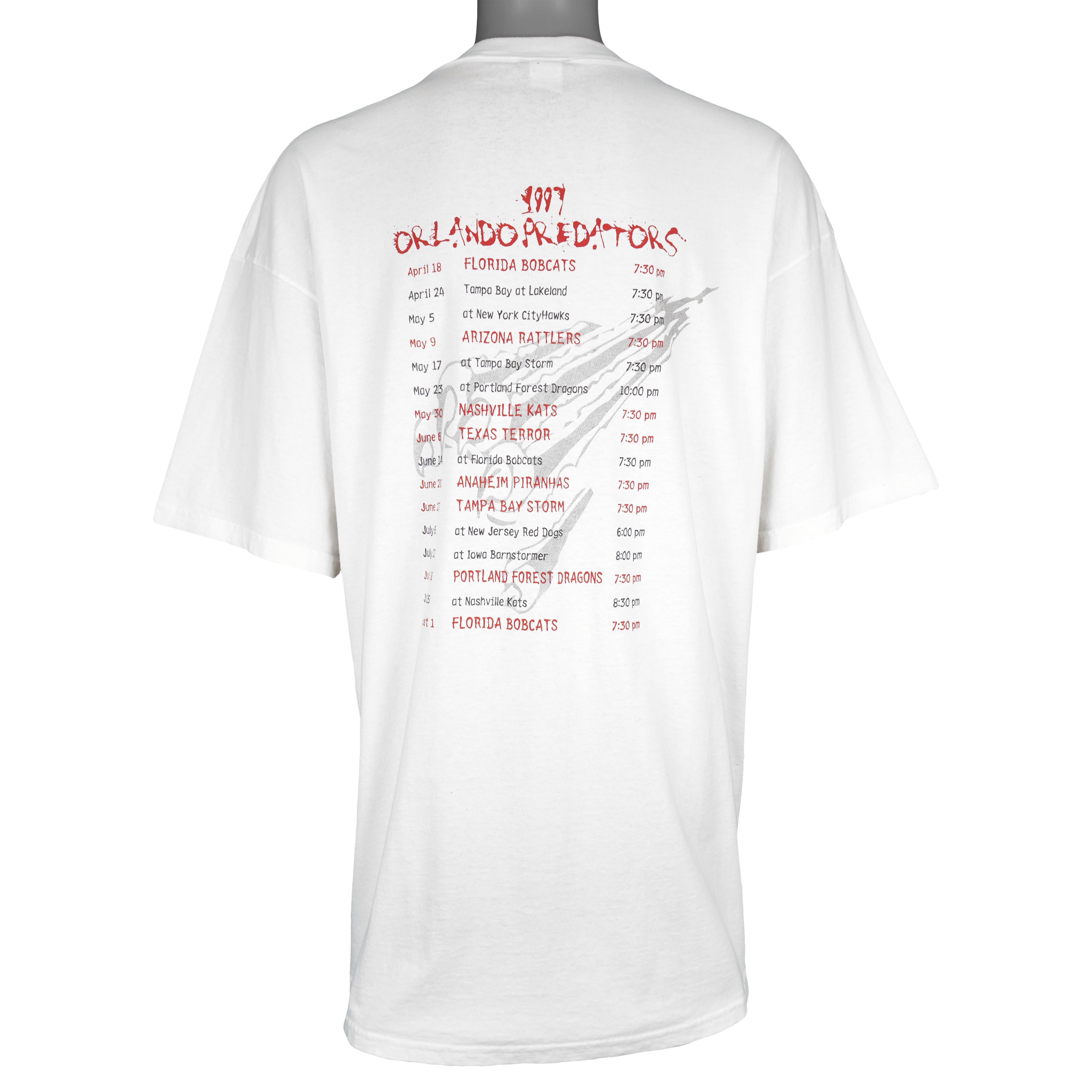Vintage (Nutmeg) - AFL Orlando Predators Spell-Out T-Shirt 1996 XX-Large Vintage Retro