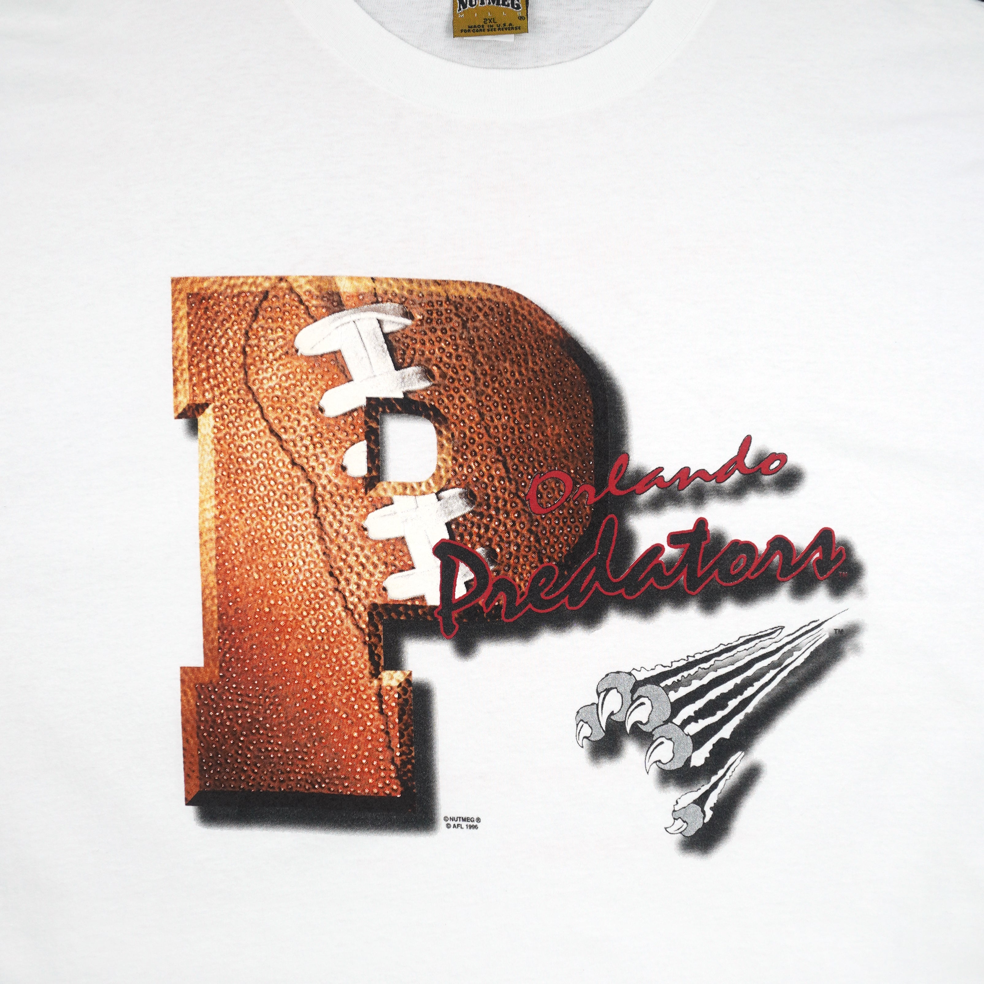 Vintage (Nutmeg) - AFL Orlando Predators Spell-Out T-Shirt 1996 XX-Large Vintage Retro