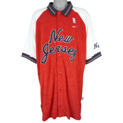 Nike (NBA) - New Jersey Nets Basketball Button-Up Deadstock Jersey 1990s XX-Large Vintage Retro Basketball