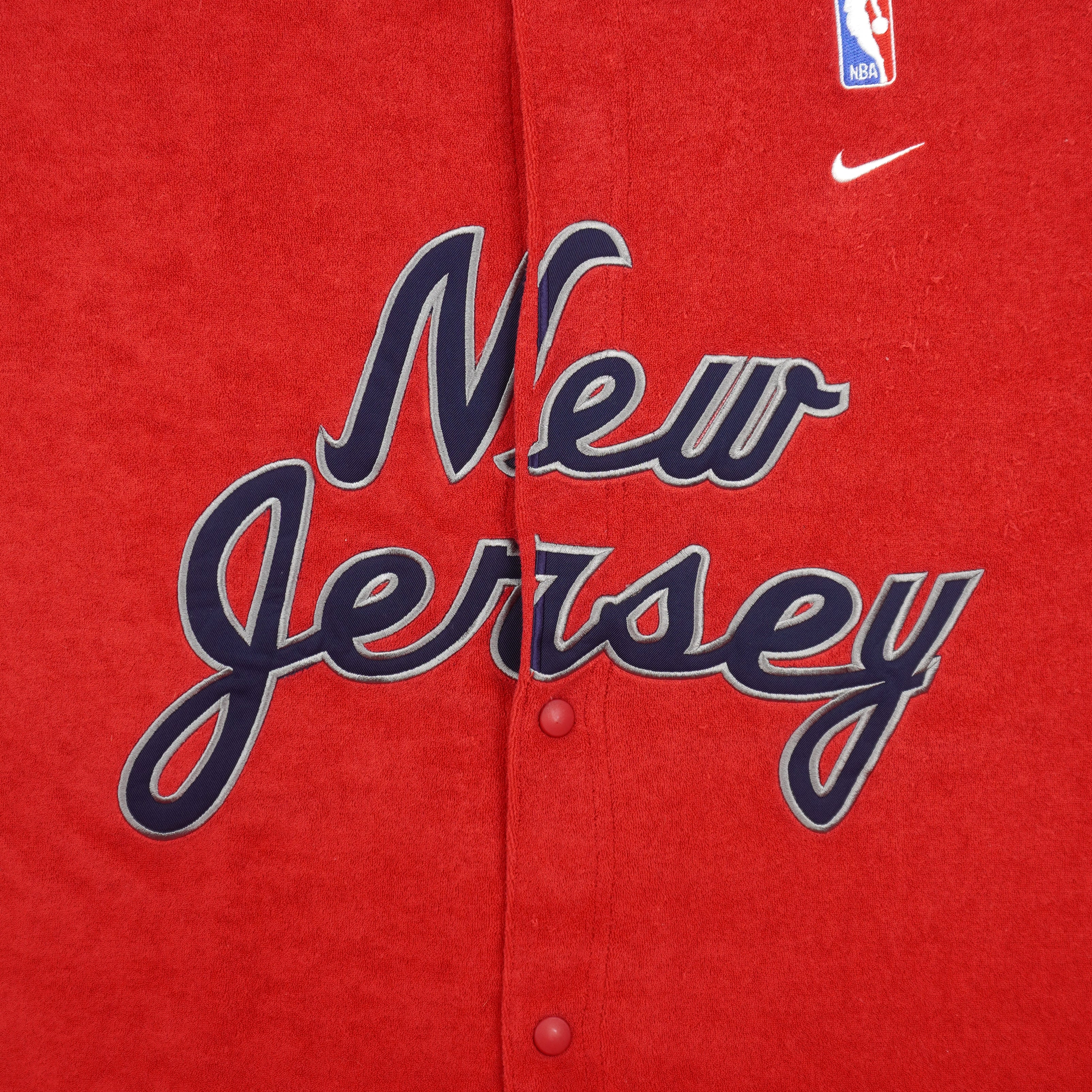 Nike (NBA) - New Jersey Nets Basketball Button-Up Deadstock Jersey 1990s XX-Large Vintage Retro Basketball
