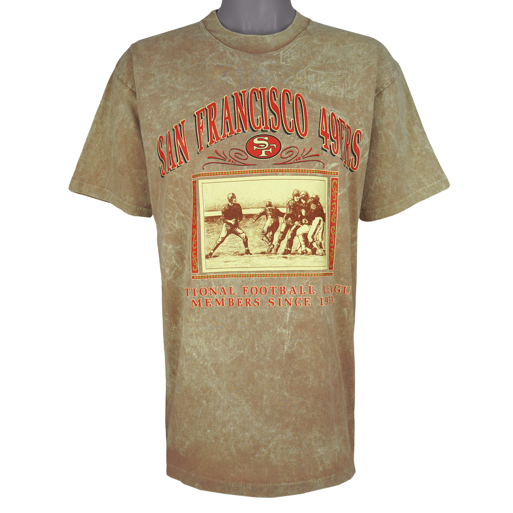 NFL (Nutmeg) - San Francisco 49ers Members Tie Dye T-Shirt 1990s Vintage Retro Football