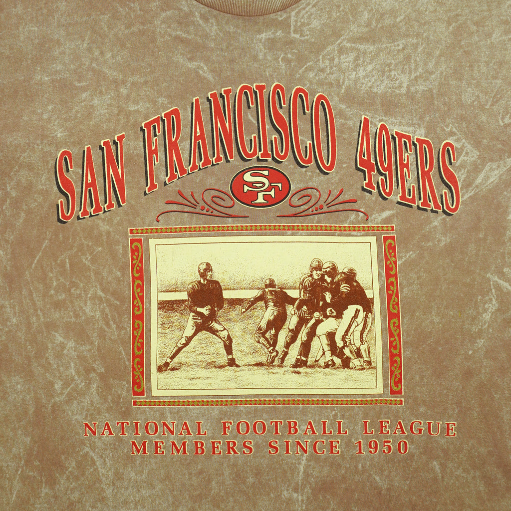 NFL (Nutmeg) - San Francisco 49ers Members Tie Dye T-Shirt 1990s Vintage Retro Football