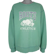 Vintage - Roots Canada Athletics Crew Neck Sweatshirt 1990s XX-Large Vintage Retro