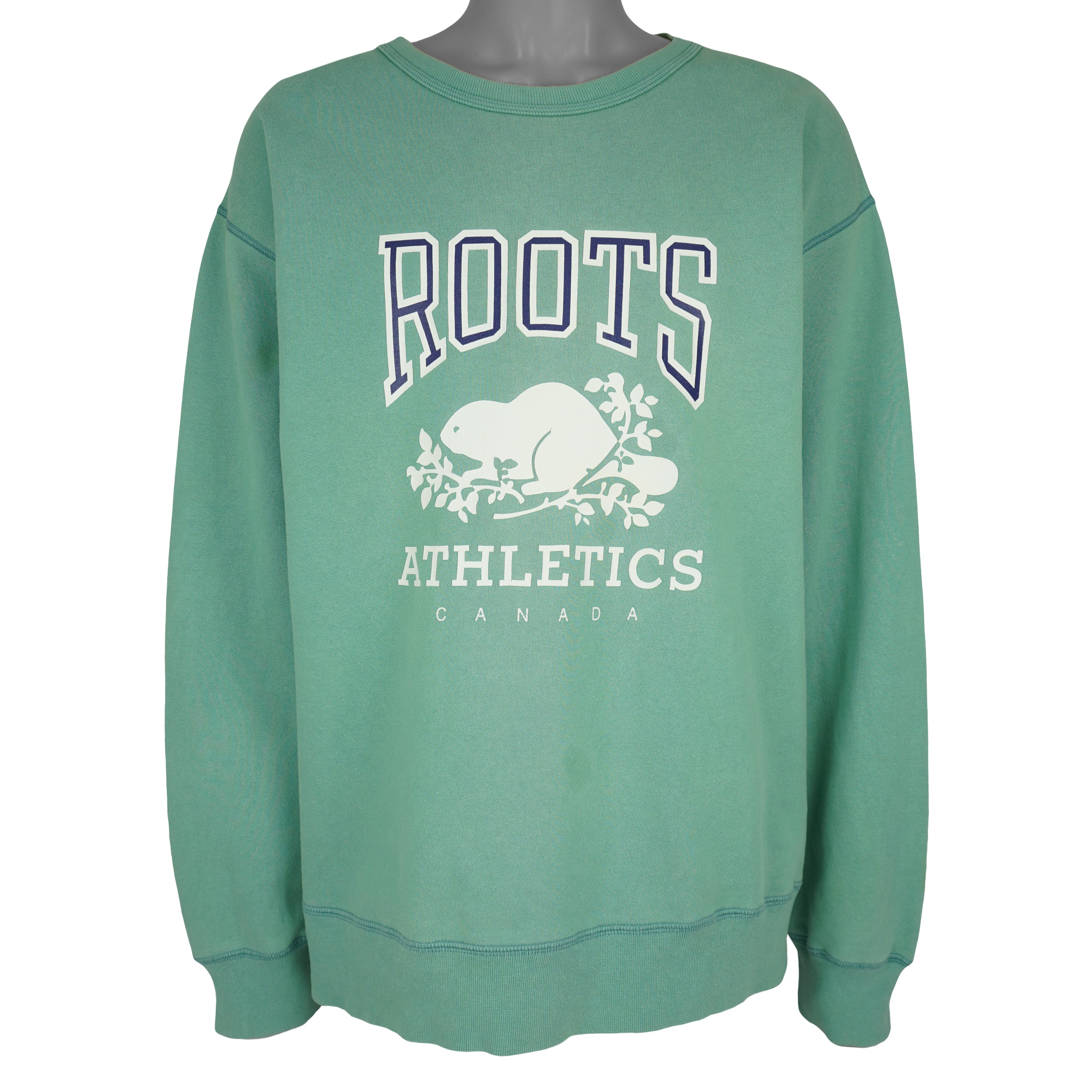 Vintage - Roots Canada Athletics Crew Neck Sweatshirt 1990s XX-Large Vintage Retro