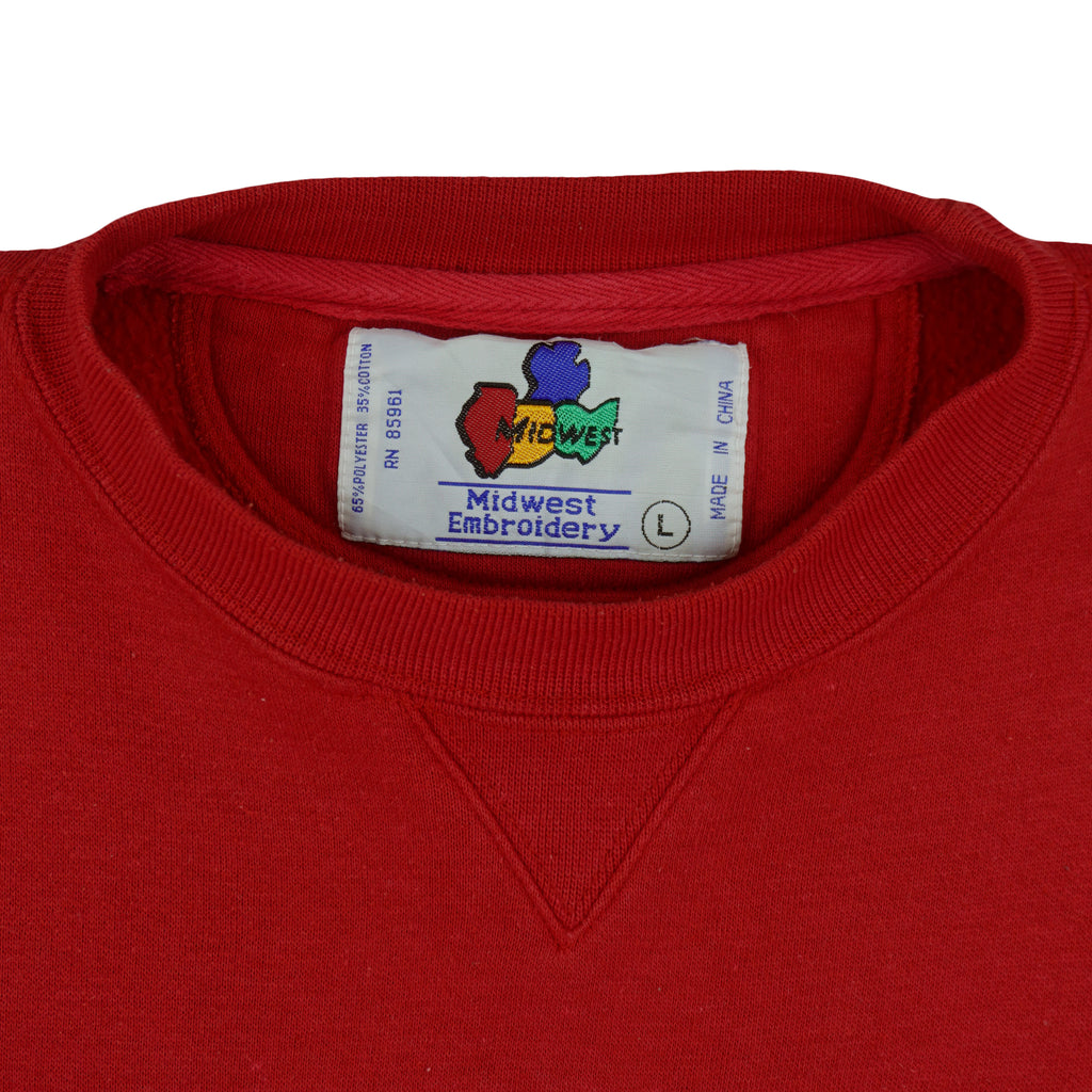 NCAA (Midwest) - Ohio State Buckeyes Embroidered Crew Neck Sweatshirt 1990s Large Vintage Retro