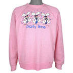 Vintage (BW) - Party Time Bunny Crew Neck Sweatshirt 1985 X-Large Vintage Retro