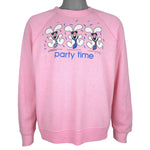 Vintage (BW) - Party Time Bunny Crew Neck Sweatshirt 1985 X-Large
