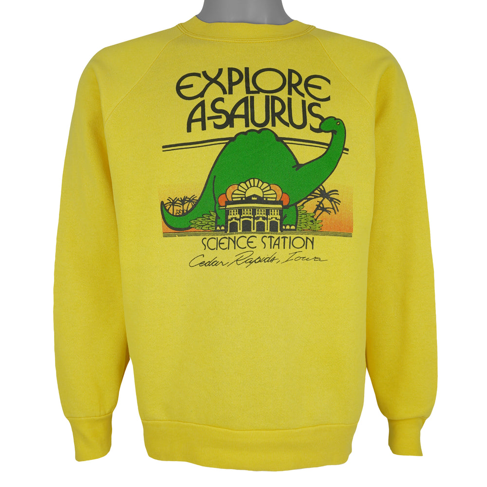 Vintage (Miller) - Explore A-Saurus Science Station Sweatshirt 1990s Large Vintage Retro