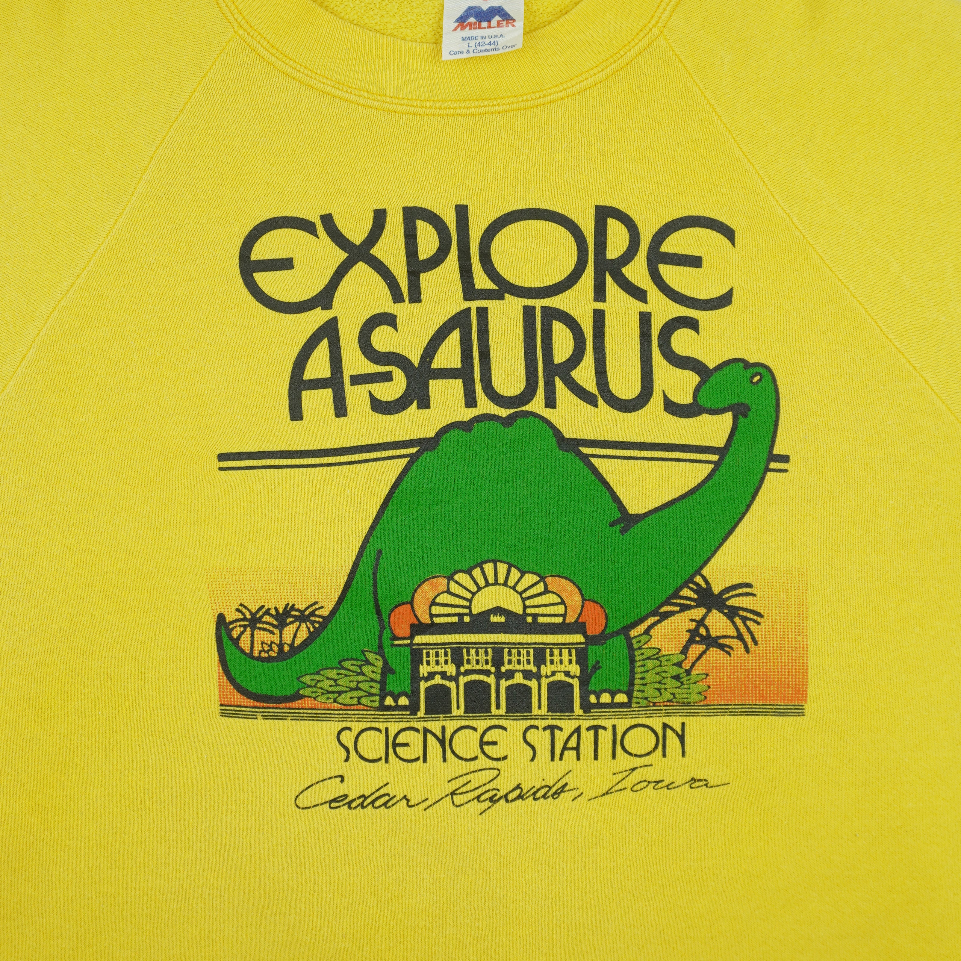Vintage (Miller) - Explore A-Saurus Science Station Sweatshirt 1990s Large Vintage Retro