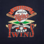 MLB (Nutmeg) - Minnesota Twins Single Stitch T-Shirt 1990s X-Large Vintage Retro Baseball