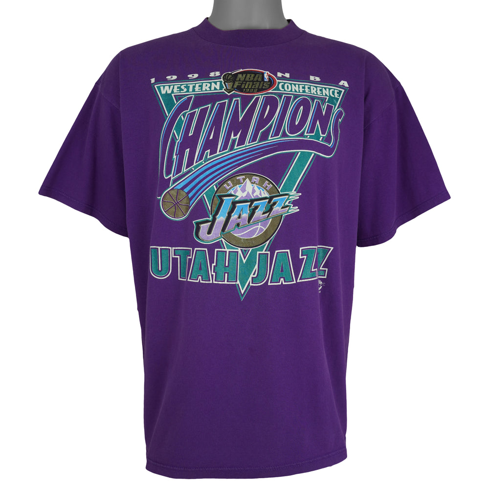 NBA (Logo 7) - Utah Jazz Finals Champions T-Shirt 1998 XX-Large Vintage Retro Basketball