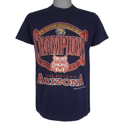 NCAA (Fruit Of The Loom) - Arizona Wildcats Basketball Final Four T-Shirt 1997 Medium