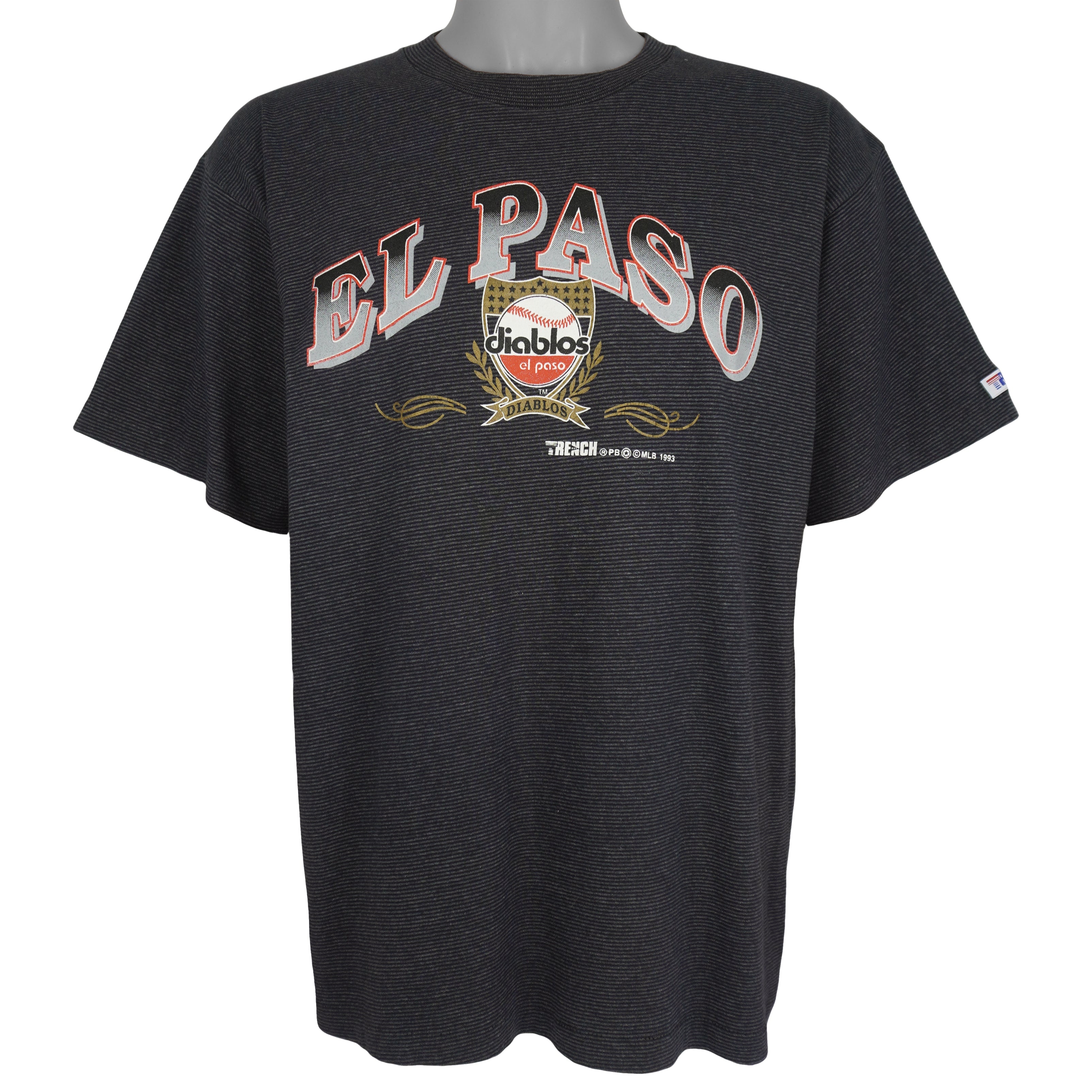 MLB (Trench) - El Paso Diablos Single Stitch T-Shirt 1993 X-Large Vintage Retro Baseball