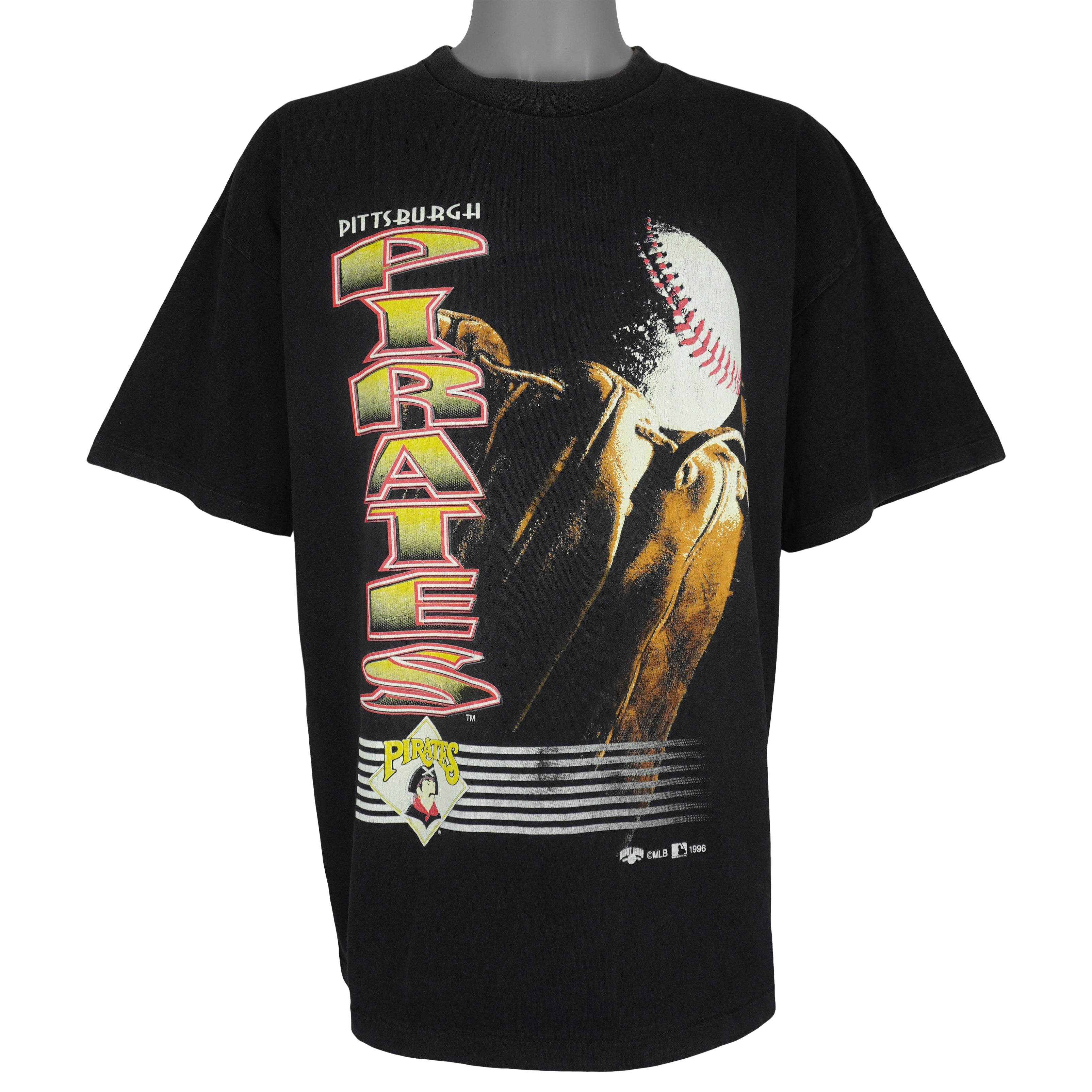MLB - Pittsburgh Pirates Single Stitch T-Shirt 1996 X-Large Vintage Retro Baseball