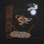 MLB (Nutmeg) - Baltimore Orioles Camden Yards Single Stitch T-Shirt 1992 X-Large Vintage Retro Baseball
