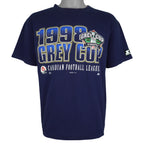 Starter (CFL) - Winnipeg Grey Cup Champions Single Stitch T-Shirt 1998 Large Vintage Retro Football