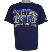 Starter (CFL) - Winnipeg Grey Cup Champions Single Stitch T-Shirt 1998 Large Vintage Retro Football