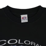 NHL (True Fan) - Colorado Avalanche Hockey Helmet T-Shirt 1990s Large Vintage Retro Hockey