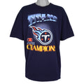 NFL (Dynasty) - Tennessee Titans AFC Champions T-Shirt 1990s XX-Large Vintage Retro Football