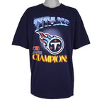 NFL (Dynasty) - Tennessee Titans AFC Champions T-Shirt 1990s XX-Large Vintage Retro Football
