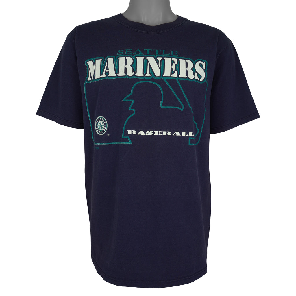 MLB (Russell Athletic) - Seattle Mariners Baseball T-Shirt 1996 Large Vintage Retro Baseball
