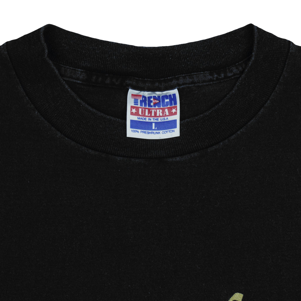 NFL (Trench) - New Orleans Saints Single Stitch T-Shirt 1990s Large Vintage Retro Football