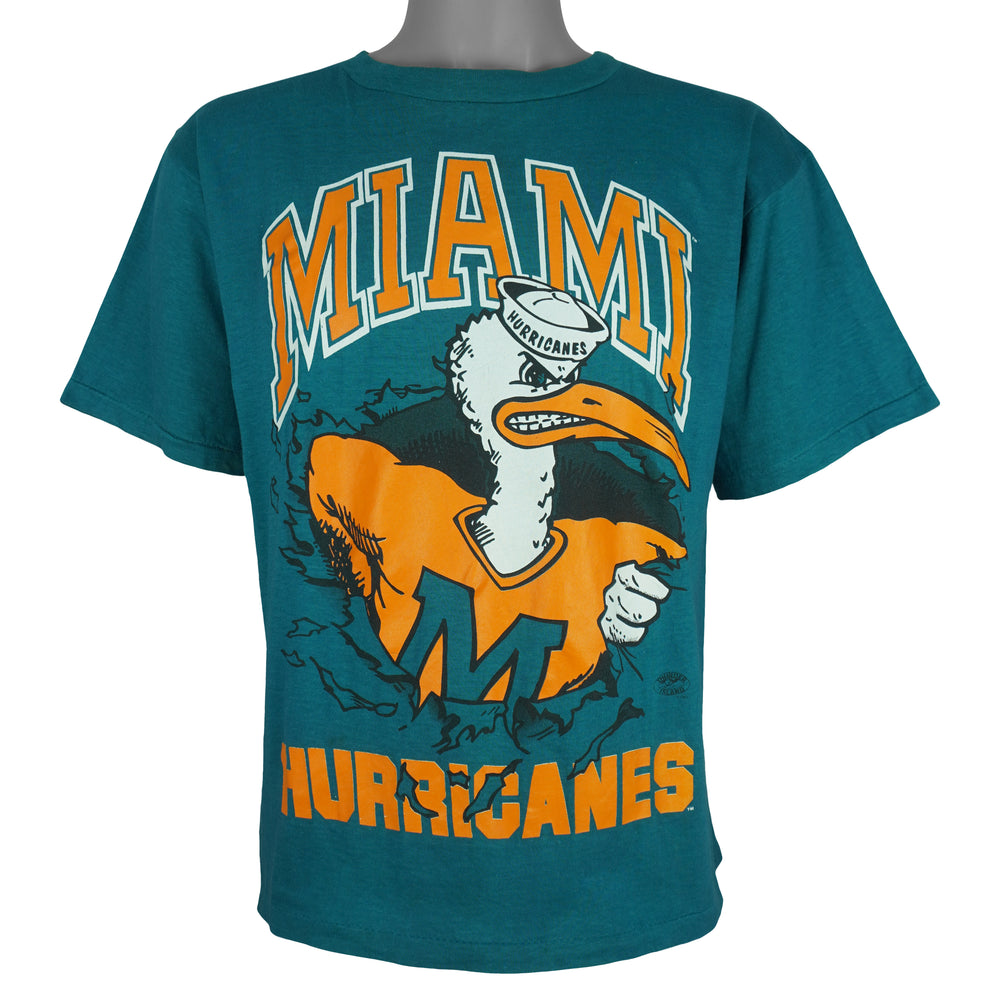 NCAA - Miami Hurricanes Breakout T-Shirt 1990s Medium Vintage Retro