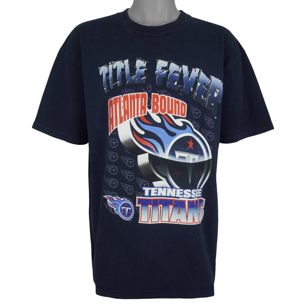 NFL (Cotton Park) - Tennessee Titans Atlanta Bound T-Shirt 1990s X-Large Vintage Retro Football