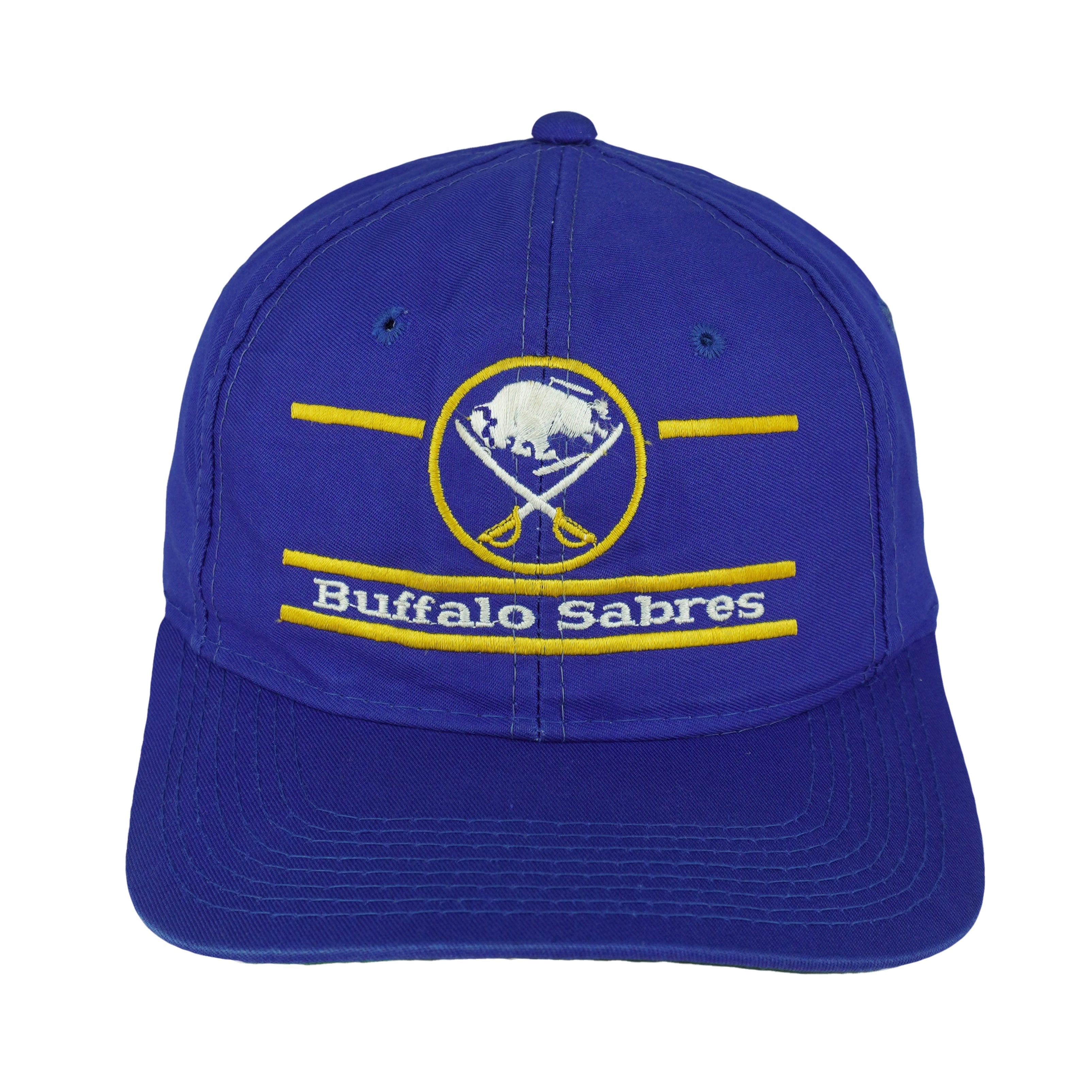 NHL (The Game) - Buffalo Sabres Embroidered Velcro Strapback Hat 1990s OSFA Vintage Retro Hockey