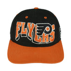 NHL (G Cap) - Philadelphia Flyers Big Spell-Out Snapback Hat 1990s OSFA Vintage Retro Hockey