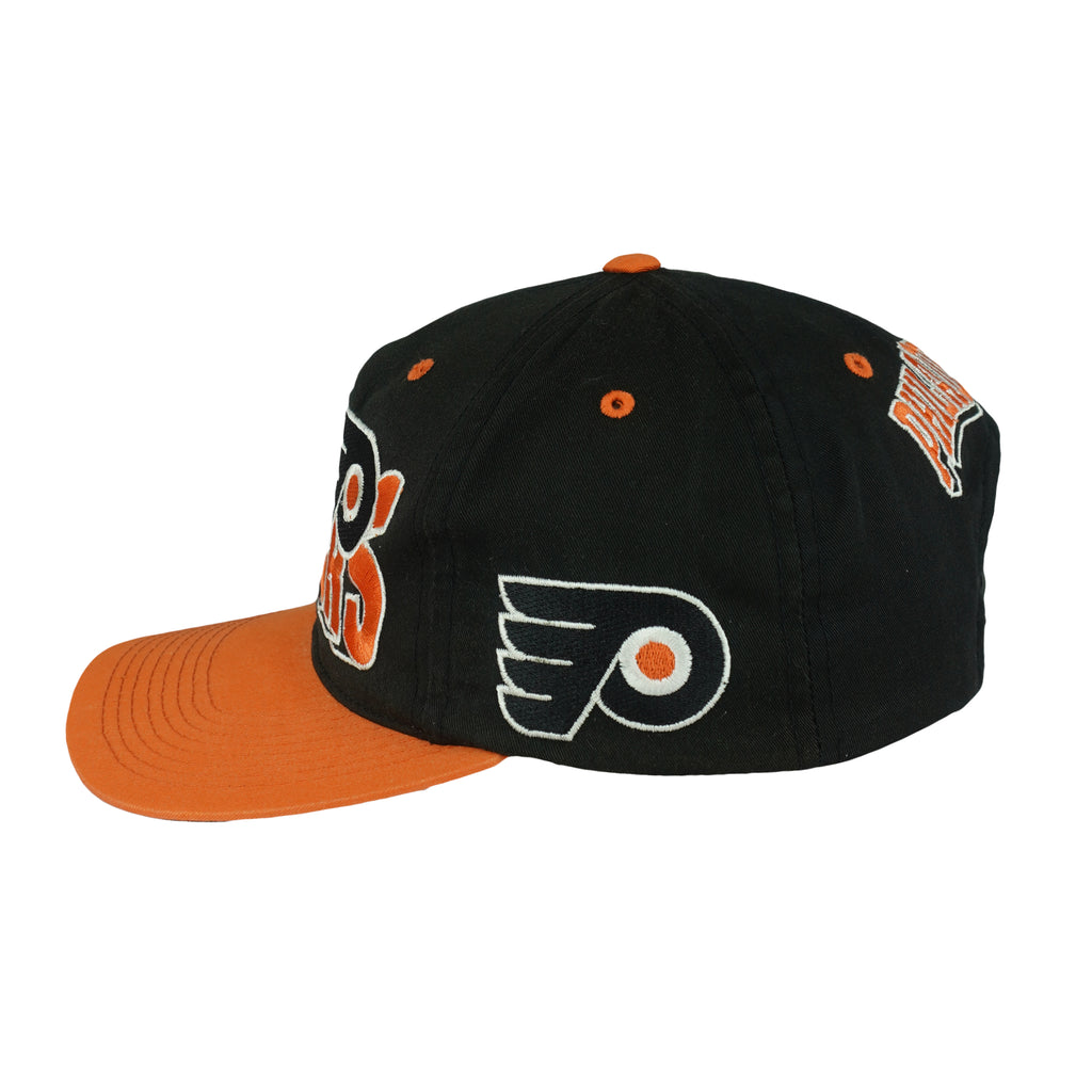 NHL (G Cap) - Philadelphia Flyers Big Spell-Out Snapback Hat 1990s OSFA Vintage Retro Hockey
