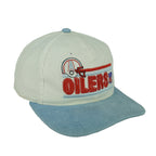 NFL (The Classic) - Houston Oilers Corduroy Snapback Hat 1990s OSFA Vintage Retro Football