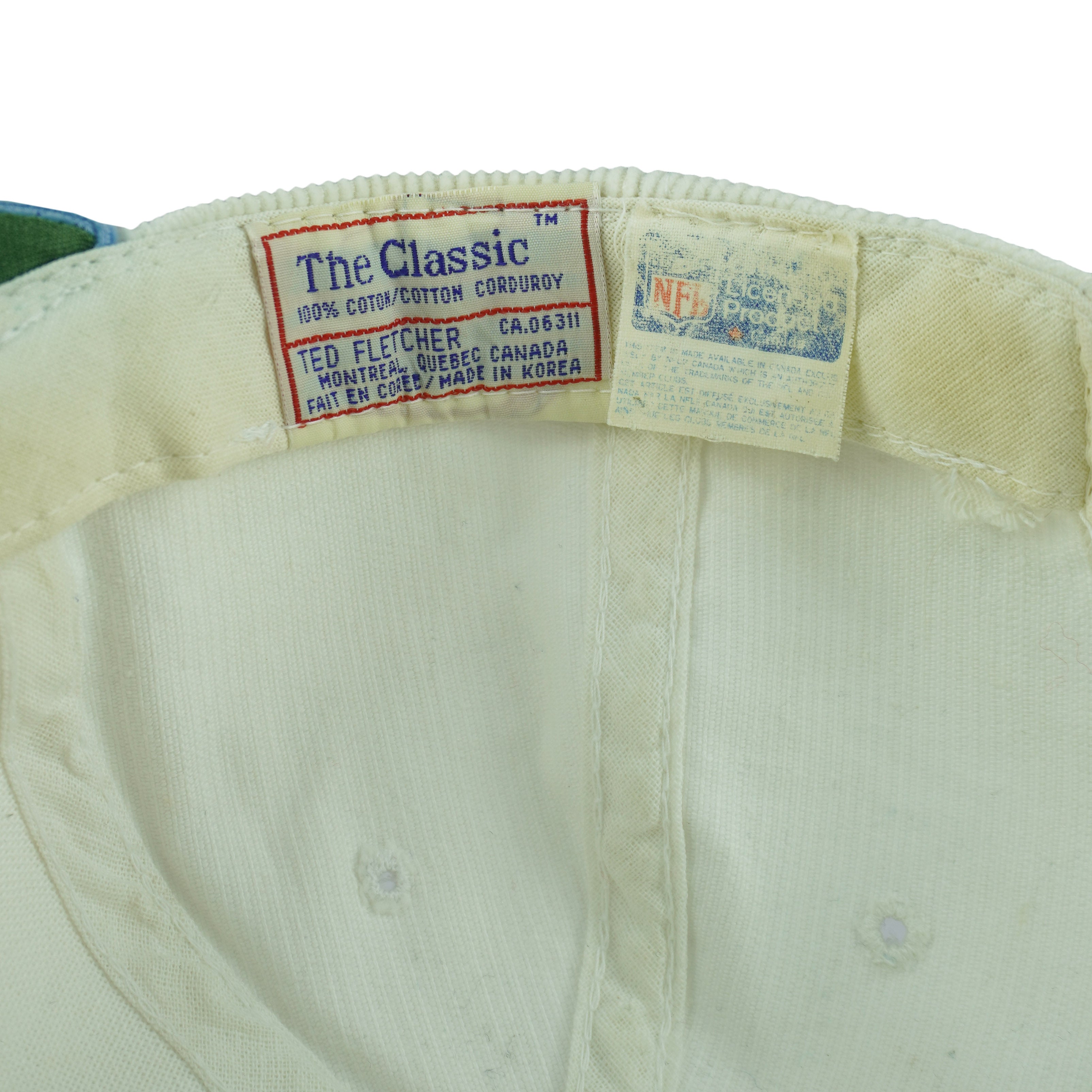 NFL (The Classic) - Houston Oilers Corduroy Snapback Hat 1990s OSFA Vintage Retro Football