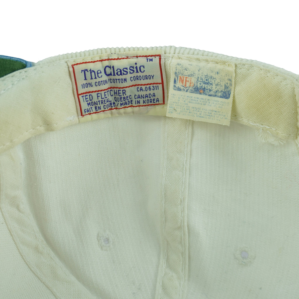 NFL (The Classic) - Houston Oilers Corduroy Snapback Hat 1990s OSFA Vintage Retro Football