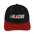 NBA - Black & Red Portland Blazers Snapback Hat 1990s OSFA Vintage Retro Baseball
