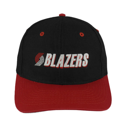 NBA - Black & Red Portland Blazers Snapback Hat 1990s OSFA